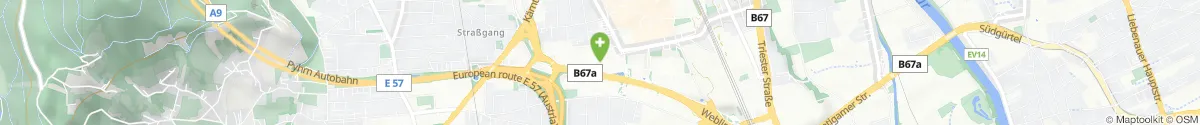Kartendarstellung des Standorts für Regenbogen Apotheke in 8054 Graz-Straßgang